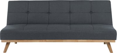FROYA - Slaapbank 3-zits - Donkergrijs - Polyester