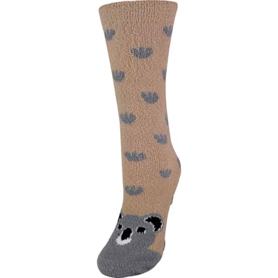 Nieuwigheid pantoffelsokken voor dames met dierenmotieven - Koala