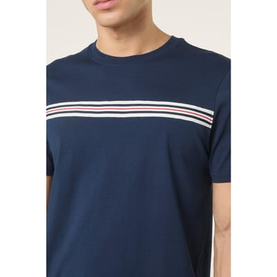 FILA Diecimo Regular Heritage Tape T-shirt Black Iris Taglia: S | Magliette basic Outlet | Uomo | Nero