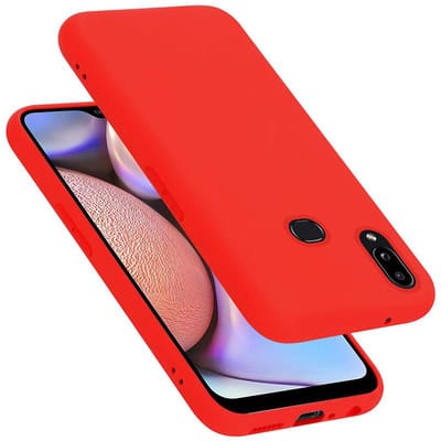 Cadorabo Hoesje geschikt voor Samsung Galaxy A10s / M01s in LIQUID ROOD - Beschermhoes gemaakt van flexibel TPU silicone Case Cover