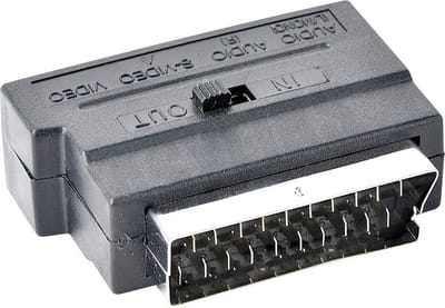 Easyfiks Scart Adapter Scart Male - 3x Tulp Contra RCA Female + 1x S-VHS Contra