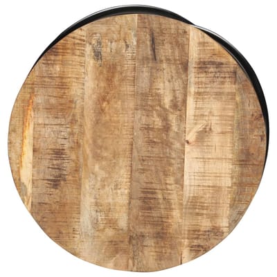 vidaXL - Salontafel - 60x60x40 - cm - massief - ruw - mangohout - zwart