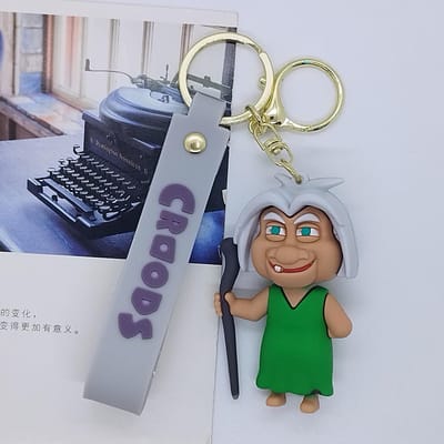 Nieuwe Creatieve Cartoon Gekke Oermens Sleutelhanger Tas Auto Sleutelhanger Groothandel Schattige Gepersonaliseerde Cadeaus Y2k Anime Cartoon Vriend gray