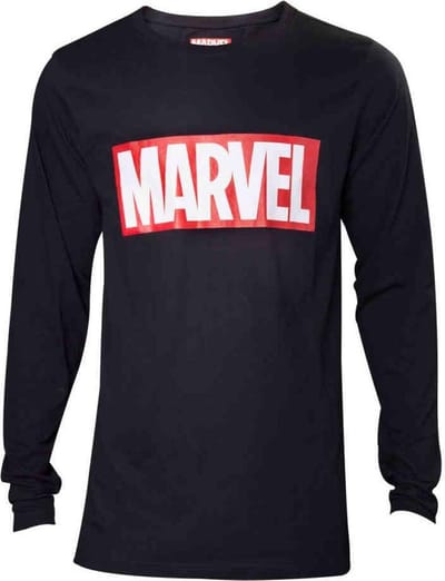 Marvel - Logo heren unisex longsleeve shirt zwart - S