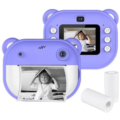 Kids Instant Print Camera Kids Camera 1080P Digitale Camera met Dubbele Lens 2 Inch Scherm Ingebouwd