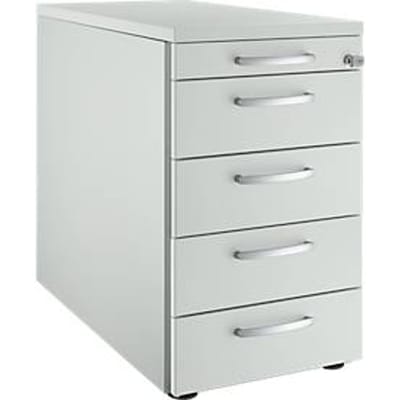 Schäfer Shop  Genius Vast ladeblok 13333, met ronde handgreep, B 435 x H 717 mm, lichtgrijs/lichtgrijs