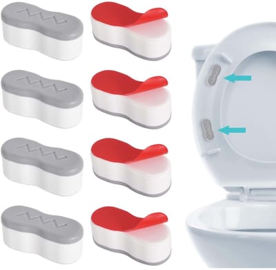 Cosensi - Toilet Seat Bumpers - Vervangset - Universaal - Grijs - Toilet Seat Cushion - Stabiliteit en bescherming - Geschikt voor alle toiletzitti...