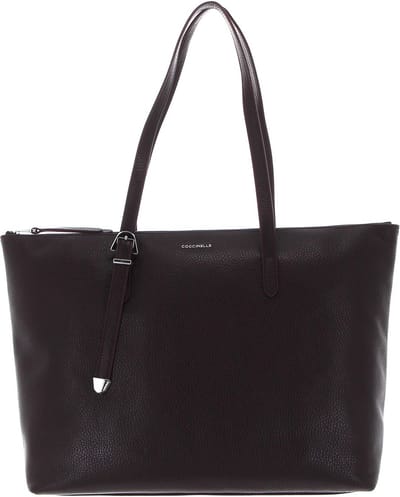 COCCINELLE Leren Schoudertas Coccinelle Gleen Handbag Darkbrown Donkerbruin