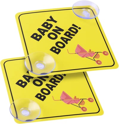 Baby aan boord auto waarschuwingsborden - Veiligheid voor onderweg met 2 herbruikbare stickers