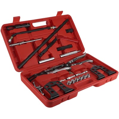 Kit d'outils de service de culasse pour compresseur de ressort de soupape Ensemble de dépose Adapté pour les moteurs 8 16 24 soupapes black