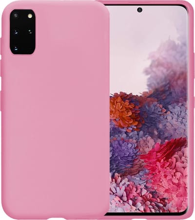 Hoesje - Geschikt voor Samsung Galaxy S20 Plus - Sterk & Shockproof - Siliconen Case - Hoes Cover - Telefoonhoes - Lichtroze