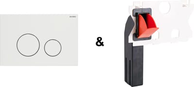 RAYBRO Cortado 15 Pack (Cortado 15 en RAYBRO Toiletblokhouder) - voor Geberit Delta inbouwreservoir (UP100) - Geberit Sigma (UP320 en UP300) - Rapotec - REZI, Kronenbach - JomoTech.