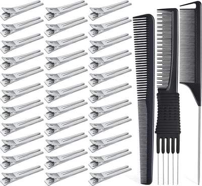 50 Stuks Haarclips met Kam Set voor Krullen en Kapsalon Kappersbenodigdheden