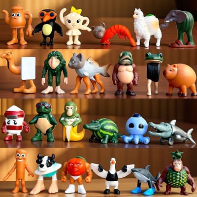 12 stuks/24 stuks Italiaanse Brainrot Anime Actiefiguur Set Tung Tung Sahur Tralalero Tralala Bombardino Crocodilo Figuren Model Speelgoed