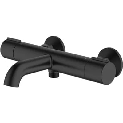 Aquavive Thermostatische Badkraan Irminio - Zwart Mat - 15 Cm