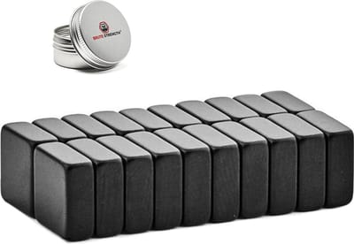 Brute Strength - Super sterke magneten - Vierkant - 10 x 10 x 4 mm - 40 Stuks - Zwarte magneten - Neodymium magneet sterk - Magneten koelkast - Whiteboard magneten - Kleine magneetjes - Mini magneetjes - Platte magneet - Koelkast magneten