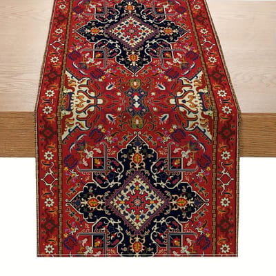 Tafelvlaggen, Tafelkleden, Modieuze Patronen. Geschikt voor Familiebijeenkomsten, Dinerfeesten, Cafés, Kerstfeesten en Gezellige Theekransjes. 33x230cm black
