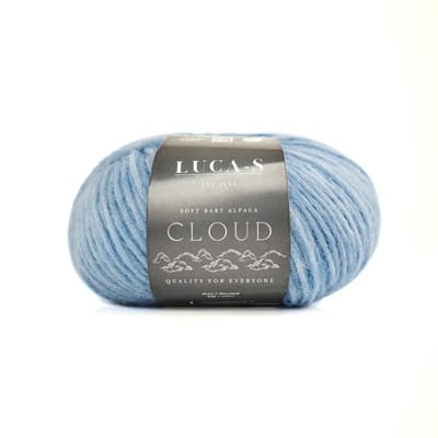Brei-Haakgaren Luca-s – Soft Baby Alpaca Cloud (10) Babyblauw - bol van 50 gram