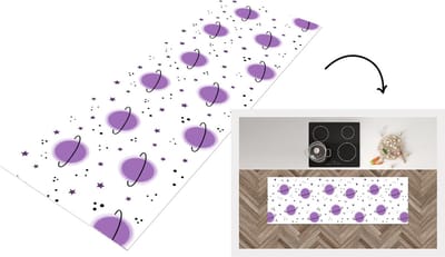 Keukenloper - Loper keuken - Space - Planeten - Sterren - Ruimtevaart - Patroon - 150x50 cm - Keukenloper vinyl