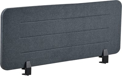 BELIANI ZIGGY - Bureauscherm - Donkergrijs - 120 x 40 cm - Polyester