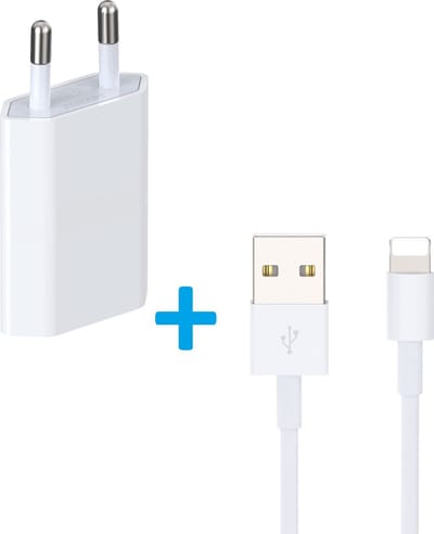 Oplader geschikt voor: Apple iPhone 12 / 11 / X / XS / XR / MAX / iPhone 8 / 8 Plus / iPhone SE / 5S /5 / iPhone 6S / 6 Plus / 7 / 7 Plus | Inclusief 1 Meter Kabel | Lader | Oplader | Lader