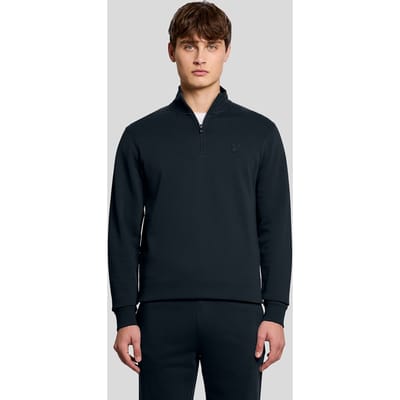 Lyle & Scott - Trui Donkerblauw Lyle&scott Superfine Quarter Zip Sweaters Donkerblauw Ml2258ton