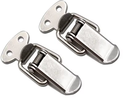 TLVX 2 stuks Sterke Kleine Spansluiting 21x35mm – Kistsluiting – Klemsluiting – Tuimelklem – Gesp Sluiting – Meubelslot – Tuimelvergrendeling – Veilig en snel afsluiten van Kisten, Lades en Deuren
