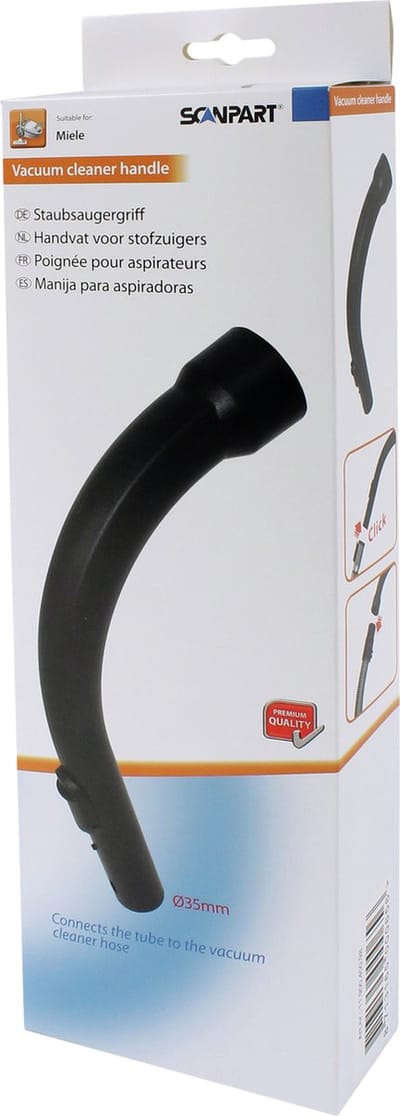 Scanpart pistoolgreep 35 mm - Geschikt voor Miele Classic Compact Complete - C1 C2 C3 S2 S4 S5 S6 S8 - Met klikysteem - Alternatief voor 9442601
