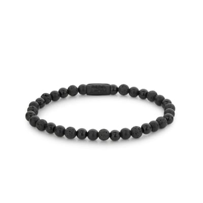 Rebel & Rose armband Black Rocks 6mm unisex RR-60088-B