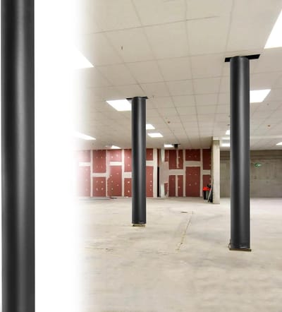 Paalbescherming - Veiligheidskussen - Veilig spelen - Schokabsorberend - 183 cm hoog - Zwart
