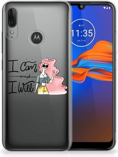 Motorola Moto E6 Plus Telefoonhoesje met Naam i Can