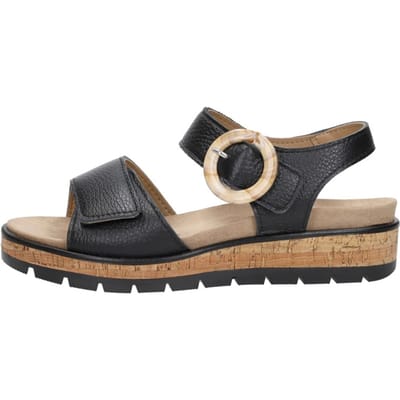 SUB55 Comfort Collection Mia 96 Sandalen Plat - Zwart - Maat 36