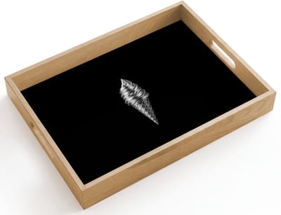Dienblad hout 40x30 cm - Schootdienblad - Softijs - Realistisch - Futuristisch - Borrelplank rechthoek - Plateau dienbladen