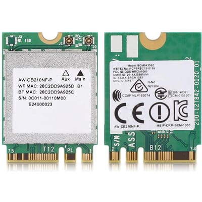 2.4GHz5GHz Dual Band Netwerkkaart BCM94356Z WiFi AC Draadloze Netwerkkaart NGFF Interface gray