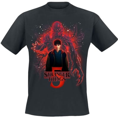 Stranger Things T-shirt - Season 5 - Poster Sorcerer Will Versus Vecna - S tot 4XL - voor Mannen - zwart