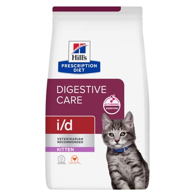 Dubbelpak: 2x3kg Hill's Prescription Diet i/d Digestive Care Kitten Kip droogvoer voor katten