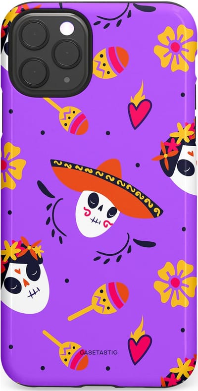 Casetastic Hoesje Geschikt voor Apple iPhone 11 Pro Max - Stijlvolle Beschermende Duo-layer Case - Muertos sombrero