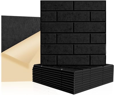 Soundproof Acoustic Panels - Sound Absorbent Panel - Self Adhesive Large Bulkhead for Art Room - 30 * 30 * 1cm Polyester Bedroom Panel - Acustico para Estudio Decorativo