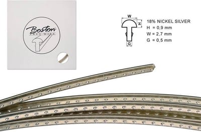 Boston FW-0927058 Fretwire - 5m, 18% Nikkel Zilver, Medium Jumbo, Vintage