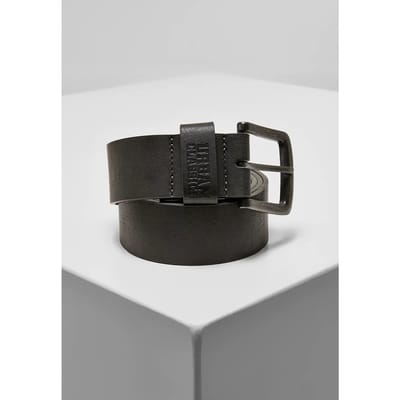 Urban Classics Leather Imitation Unisex Riem - grijs - S