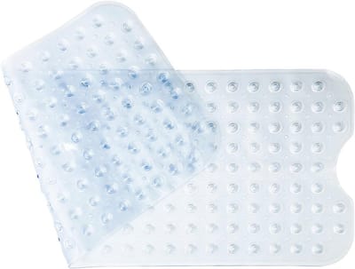 Antislip Badmat 100 x 40 cm - Wasbaar, Natuurlijk Rubber met Zuignap - Extra Lange en Antibacterieel