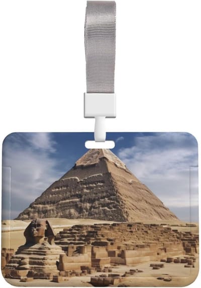 ID-kaart houder - Naamplaatje badge - Veilig opbergen - Waterdicht en stofdicht - 10 x 8 cm - Piramides van Egypte