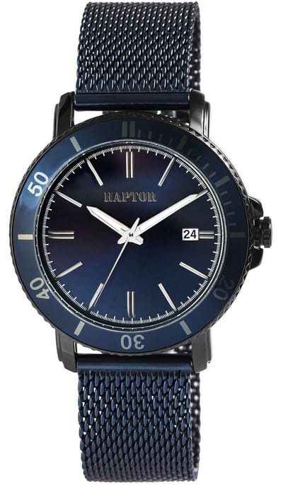 Raptor Herenhorloge roestvrij staal Nadim, datumaanduiding