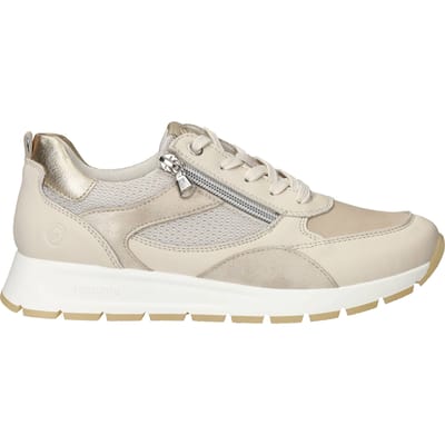Remonte D2G11-60 Sneakers Beige Goud Leer Dames - Beige - Maat:36