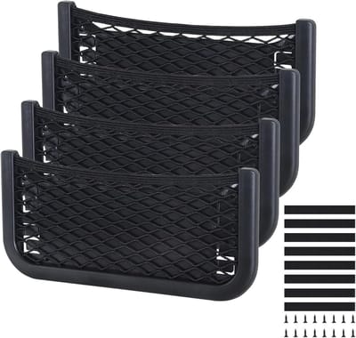 Famanu – Opbergnet voor auto 26 x 12 cm, elastisch mesh opbergnet voor gereedschap en accessoires, geschikt voor auto, camper, boot en huis