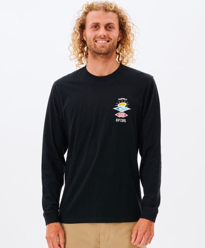 Search Icon L/S Tee - Black