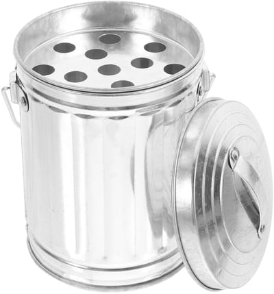 SPHProducts - Mini Bureau Vuilnisbak - Decoratief - 11 x 7,8 cm - Moderne Stijl - Praktisch voor Kantoor - Compact - Met Deksel
