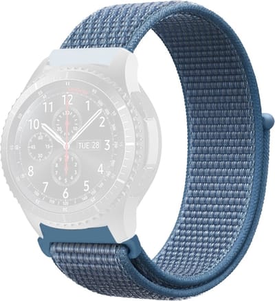 Nylon bandje - geschikt voor Samsung Galaxy Watch 7 / Watch FE / Watch 6 / Watch 6 Classic / Watch 5 / Watch 5 Pro / Watch 4 / Watch 4 Classic / Watch 3 41 mm / Active / Active 2 / Watch 42 mm - blauw