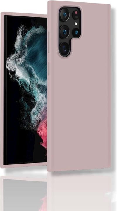 oTronica Hoesje Geschikt Voor Samsung Galaxy S22 Ultra backcover liquid siliconen hoesje - Licht Roze