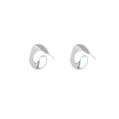 Go Dutch Label Oorknoppen Stud with a twist Zilver